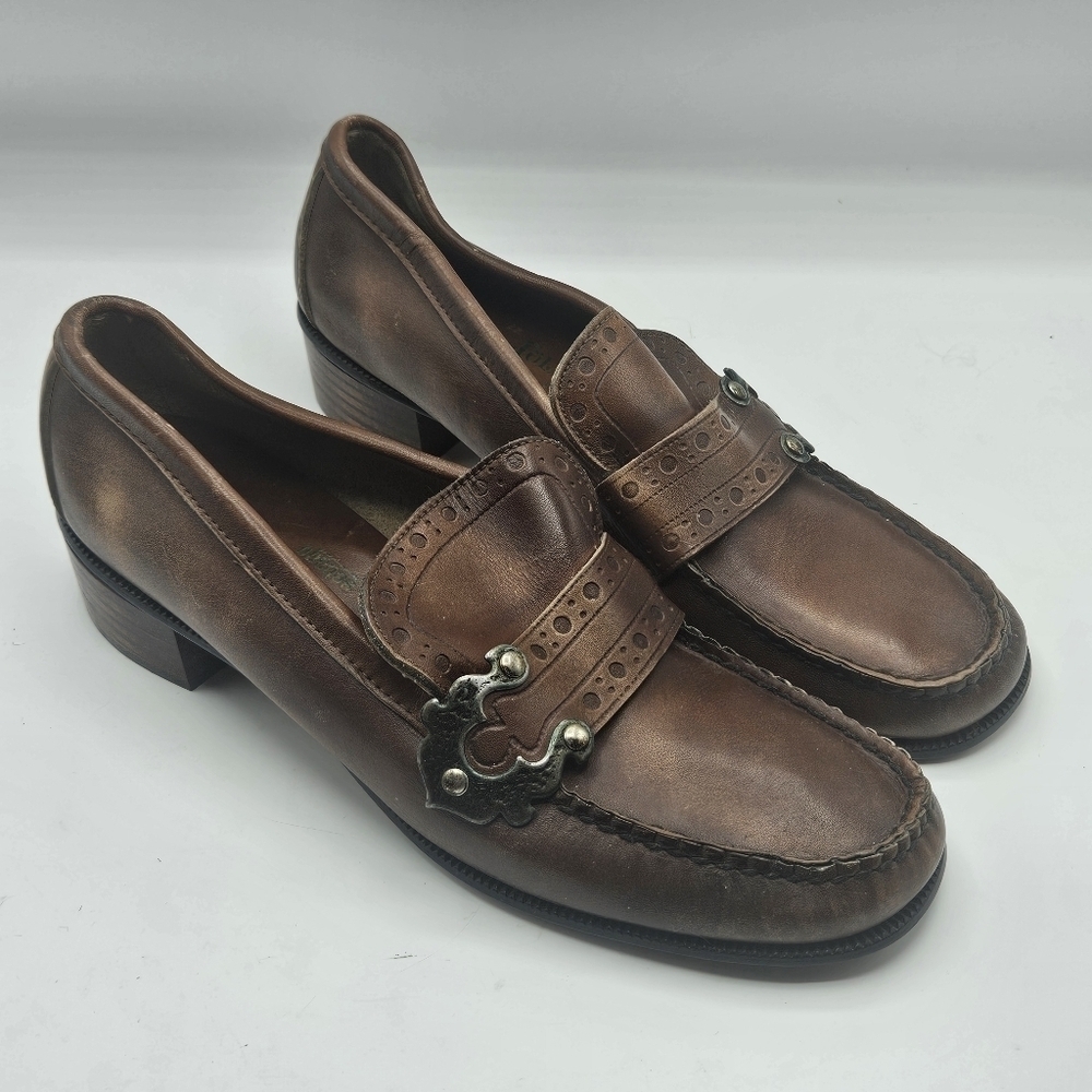 Mens Jolly Rogers by Sebago leather loafers size 10B